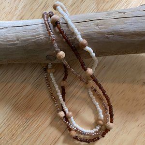 BRACELETS SET OF (3) ELASTIC BEADED